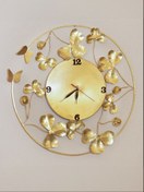 تصویر ساعت دیواری دل آذین برنجی 