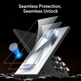 تصویر محافظ صفحه و لنز دوربین گلکسی اس 24 اولترا ESR Galaxy S24 Ultra Tempered-Glass Screen and Camera Lens Protectors Set 
