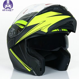 تصویر کلاه کاسکت فک متحرک RXR مدل 691 رنگ 