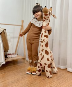 تصویر بلوز شلوار یقه گل گلی 