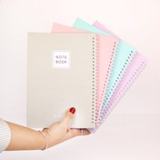 تصویر دفتر فنری پاستلی ۵۰ برگ 