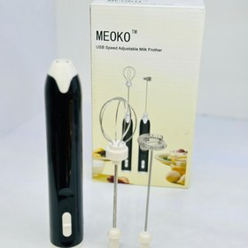 تصویر همزن و فوم ساز شارژی Meoko مدل MK-001 با دوسری مختلف با قابلیت تنظیم 3 حالته سرعت 