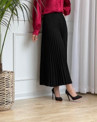 تصویر دامن پلیسه سایز ۴۰ مشکی 