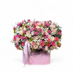 تصویر باکس گل خاستگاری تم صورتی 