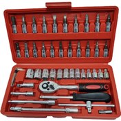 تصویر مجموعه پیچ گوشتی و آچار بوکس 46 پارچه 1/4 اینچ فاندا Phunda Phun Da 46pcs socket wrench set 1/4