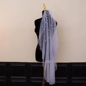 تصویر تور عروس مرواریدی 