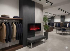 تصویر شومینه برقی 100×50 با گرما 