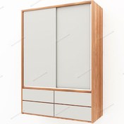 تصویر کمد لباس درب ریلی کد TSH-10104 