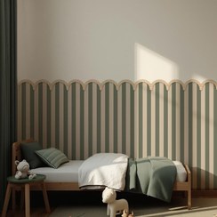 تصویر برچسب دیواری پنل طرح چوب کد 1665 