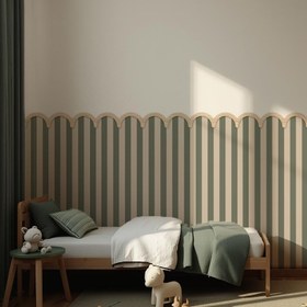 تصویر برچسب دیواری پنل طرح چوب کد 1665 