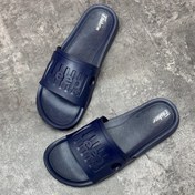 تصویر دمپایی مردانه جیپ مدل ۴۲-۴۵ رنگ سبز و سرمه ای از سیلیکون 