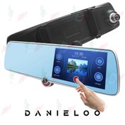 تصویر دوربین ثبت وقایع خودرو مدل آینه ای 3 لنز صفحه لمسی 