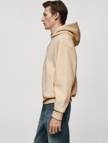 تصویر هودی کوردوروی با کلاه برند mango man Corduroy Hooded Sweatshirt