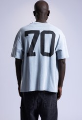 تصویر تیشرت سنگشور طوسی روشن ۷۰ کچ CATCH Catch Seventy Washed Grey Tshirt