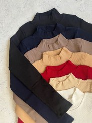 تصویر بلوز کبریتی یقه ۵ سانت - سفید 