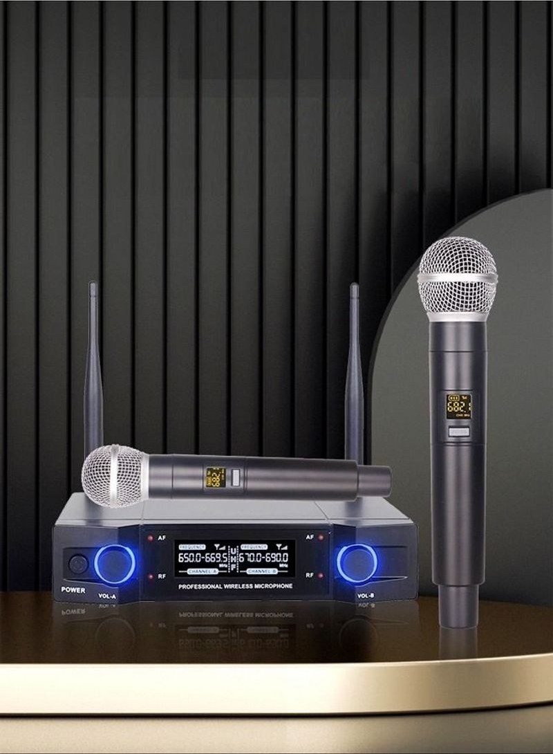 Rybozen Microphone Wireless System, 2.4GHz Wireless Mic Adapter,  Rechargeable Wireless XLR Transmitter and Receiver Compatible for Dynamic  Microphone