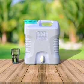 تصویر نگهدارنده آب کیش ترموس مدل شیردار گنجایش 12 لیتر - آبی 