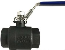 تصویر شیر گازی دوتیکه فولادی 2000وگ سایز 3/4 اینچ 2PC Ball Valve WCB 2000WOG Size 3/4"