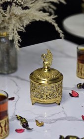 تصویر قندان طلایی گلریز 