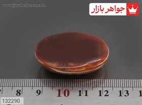 تصویر نگین عقیق باباقوری سه پوست کد 132290 