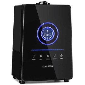 تصویر رطوبت ساز اولتراسونیک دیجیتالی کلارشتاین آلمان Klarstein Monaco Luftbefeuchter Schwarz 30 watt 