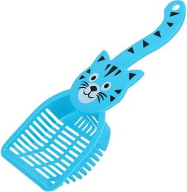 تصویر بیلچه ظرف خاک گربه مدل بیژو وارداتی Candy Color Cat Pet Scoop Plastic