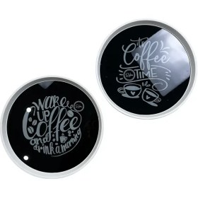 تصویر سینی گرد شیشه ای بدون دسته رایکا 