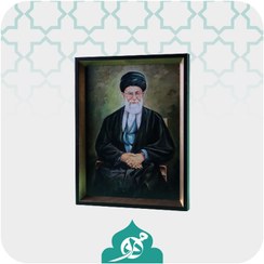 تصویر تابلو نقاشی45*30 رنگ روغن امام خامنه ای (مدظله العالی) 