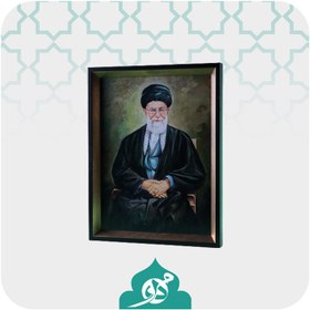 تصویر تابلو نقاشی40*30 رنگ روغن امام خامنه ای (مدظله العالی) 