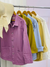 تصویر مانتو زنانه کتان رنگی 