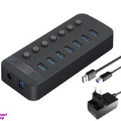 تصویر هاب 7 پورت USB 3.0 اوریکو CT2U3-7AB Orico CT2U3-7AB USB 3.0 7Port Hub