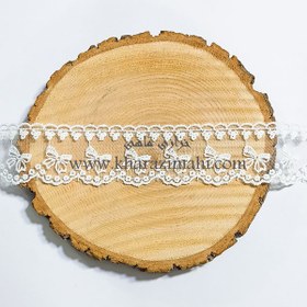 تصویر دانتل شیفون طرح پاپیون دو طرفه (کد19) 