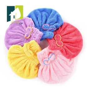 تصویر حوله سر پاپیون 