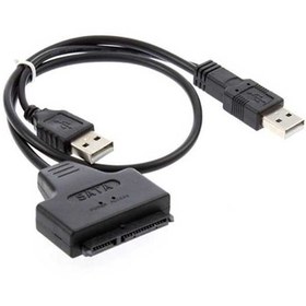 تصویر تبدیل پورت ساتا هارد لپ تاپ به USB 2 با برق کمکی 