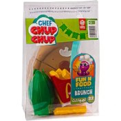 تصویر اسباب بازی لاکی تویز مدل خوراکی برشی طرح نیم چاشت مجموعه 22 عددی 