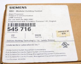 تصویر ماژول پروسسورکنترل زیمنس 545-716 SIEMENS 545-716 Landis Gyr Open Processor