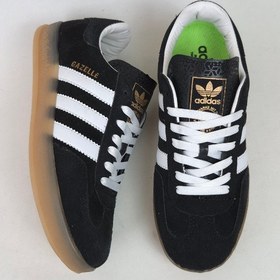 تصویر کتانی آدیداس سامبا سفید/سبز سایز ۴۵ با چرم مصنوعی 