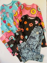 تصویر ست لباس دخترانه و پسرانه پاییزی - ۱۱ تا ۱۲ سال / زغالی قلب 