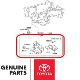 تصویر اویل پمپ تویوتا کمری 2005-2006 سیستم 4 سیلندر انواع برند های معتبر 