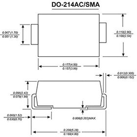 تصویر DIO 1N4007 SMA دیود اس ام دی 