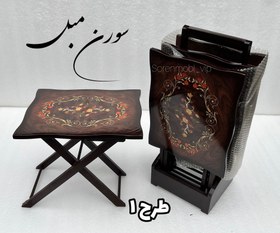 تصویر میز عسلی تاشو ۴ عددی MDF مدل A12 