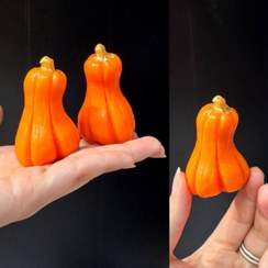 تصویر شمع طرح کدو بسته دو عددی 