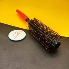 تصویر برس گرد نسوز پلاستیکی قرمز کد ۹ Fireproof red plastic round brush code 9