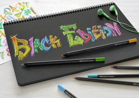 تصویر مداد رنگی 24 رنگ فابر کاستل Faber-Castell Black Edition Faber-Castell Black Edition 24 Colored Pencil