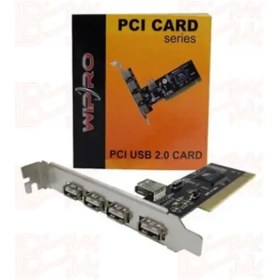 تصویر کارت USB PCI-E WIPRO USB 2.0 چهار پورت 