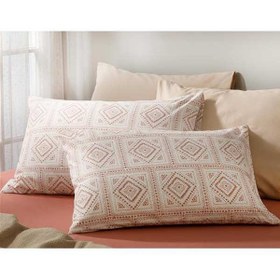 تصویر رو بالشی مدل Geostitch سفید نسکافه ای انگلیش هوم 