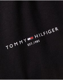 تصویر تی شرت مشکی مردانه پنبه با ورود به سیستم برند آقایان سیاه تامی هیلفیگر Tommy Hilfiger 