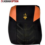 تصویر روکش صندلی مخصوص تیبا 2 و کوییک مشکی نارنجی Seat cover for Tiba 2 and Quick black orange