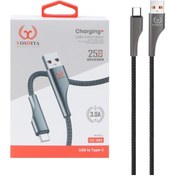 تصویر کابل شارژ فست پاوربانک YOSHITA Type-C مدل YC-004 - مشکی 
