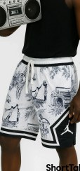 تصویر شلوارک بسکتبال مردانه Jordan سفید 